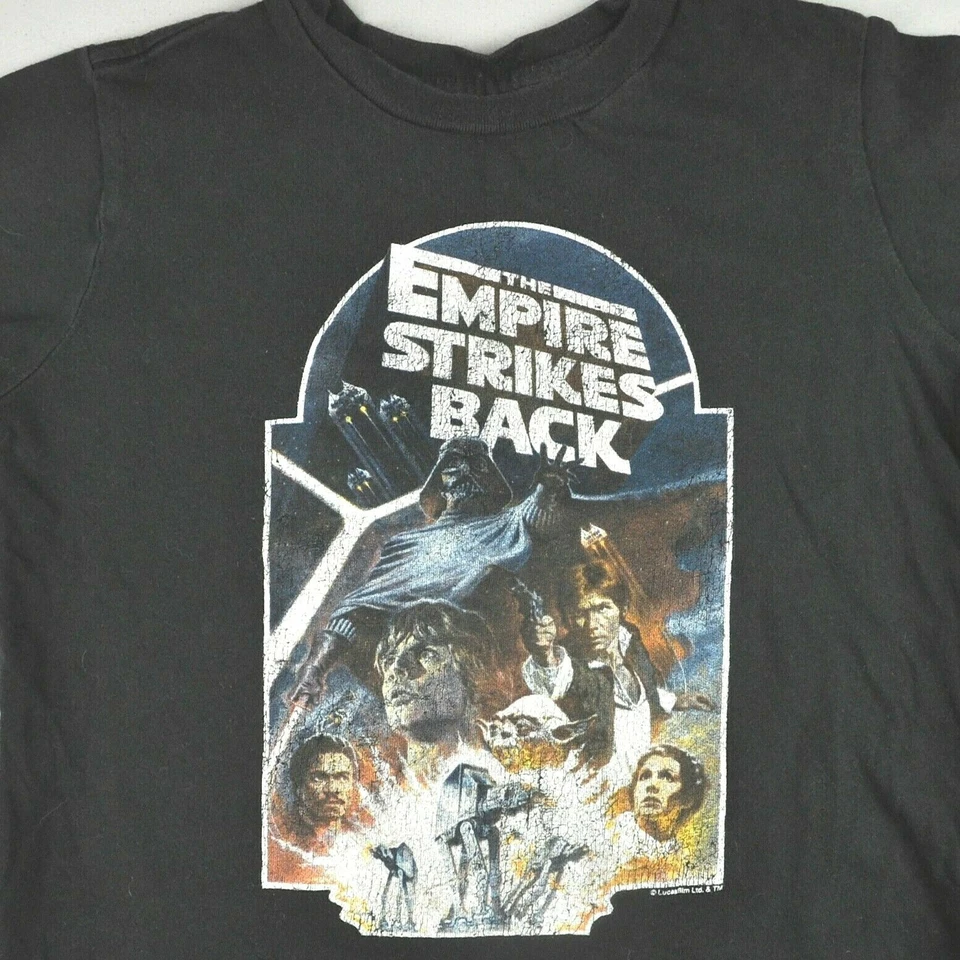 Camiseta retro retro retro Star Wars Empire Strikes Back para niños talla XS talla 5 azul marino antiguo Foto 2 de 4