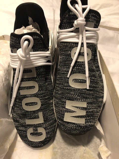 black and white human race shoes