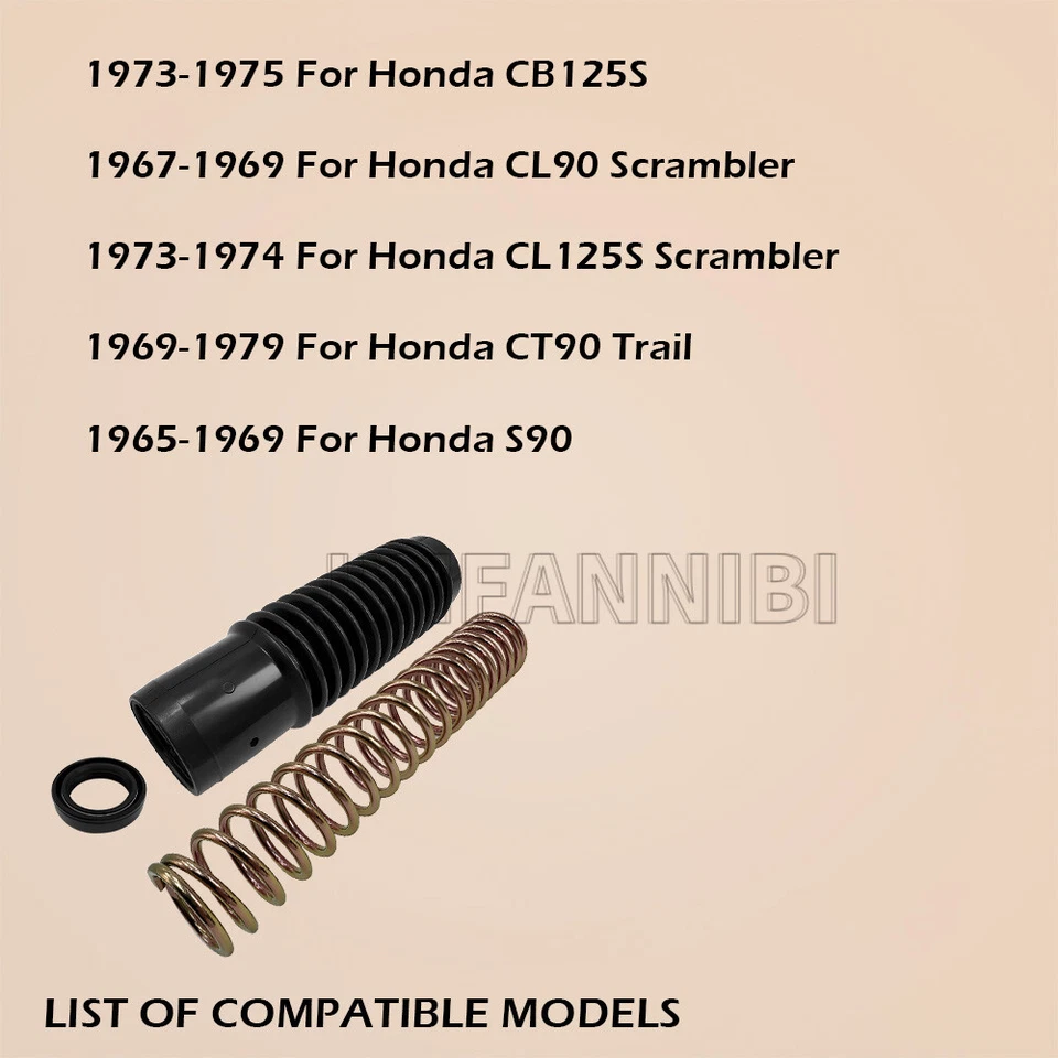 Kit de reconstrucción de botas de horquilla delantera sellos de aceite resortes para Honda CL90 CL125S CB125S S90 Foto 3 de 4