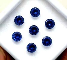 7.62 CT Natural Blue Sapphire Round Cut 6mm 9pcs Lot Loose Gemstone.Q33