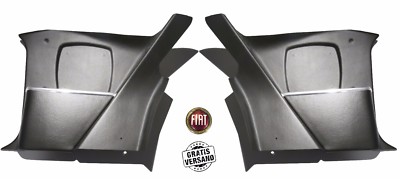 PAAR VERKLEIDUNG KARTENTASCHE FUßRAUM FIAT 124 SPIDER 66-85 SCHWARZ RECHTS LINKS