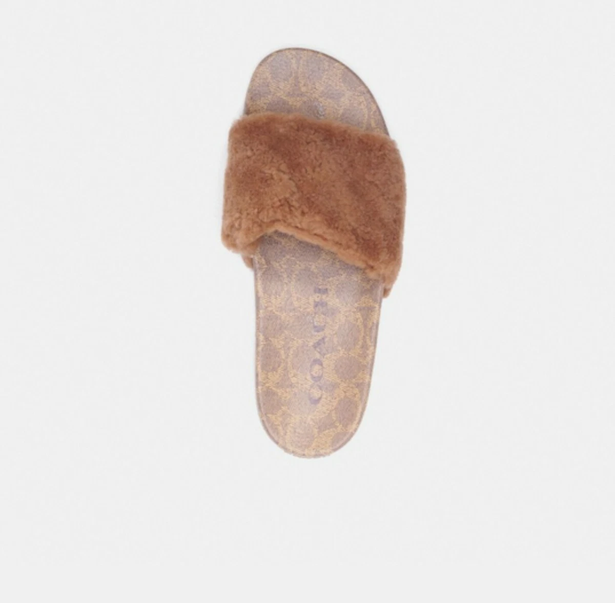 coach shearling sandals