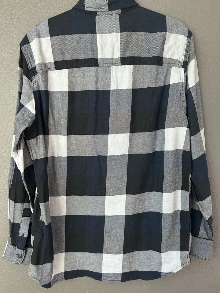 Nuevo Lee a cuadros con botones grande para hombre Foto 4 de 4