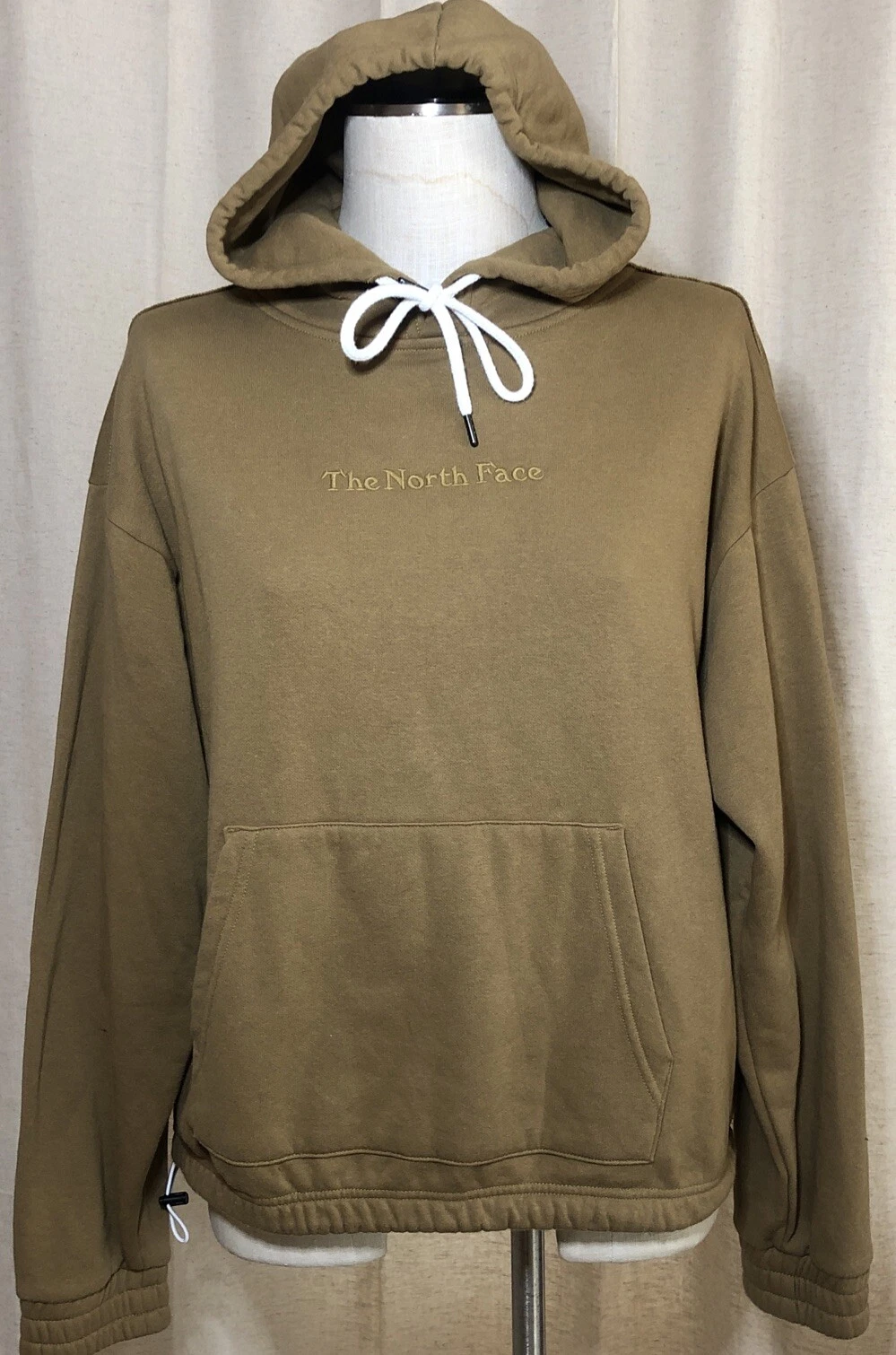 THE NORTH FACE Brown Tan Women's Hoodie Pullover Size M Logo SWEATSHIRT