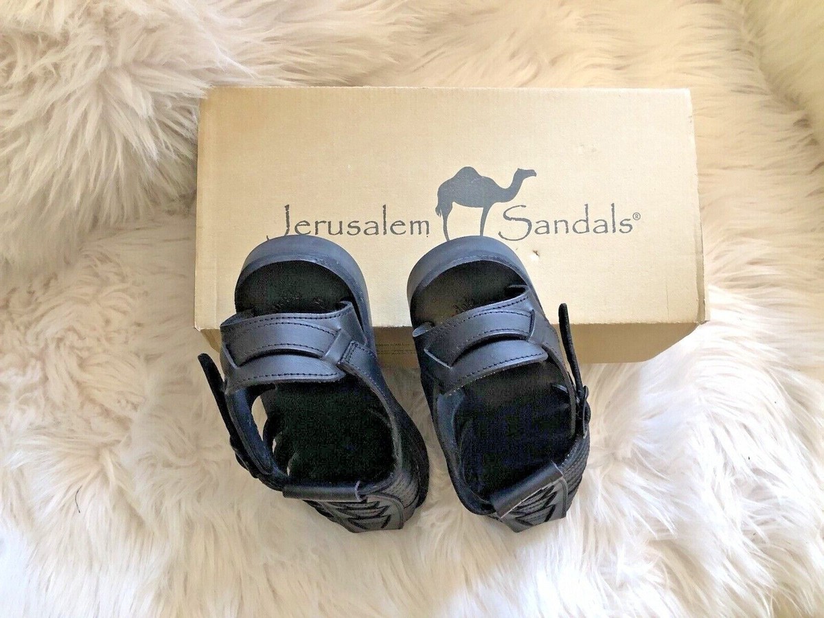Leather Fisherman Sandals by Jerusalem Mens 40/ US. 7 Blk | eBay
