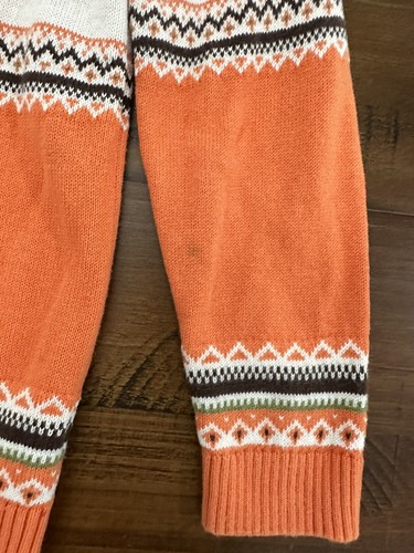 Gymboree Pumpkin Zip Up Sweater Fall Harvest Size 12 FAST SHIP - Picture 4 of 6