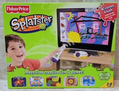 Fisher Price Splatster Wireless Brush Kids Electronic Draw Paint TV Game - New.