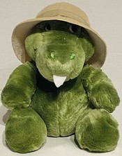 Dakin Alligator Crocodile safari jungle Plush 8" Animal 1987 Vintage Green Fun
