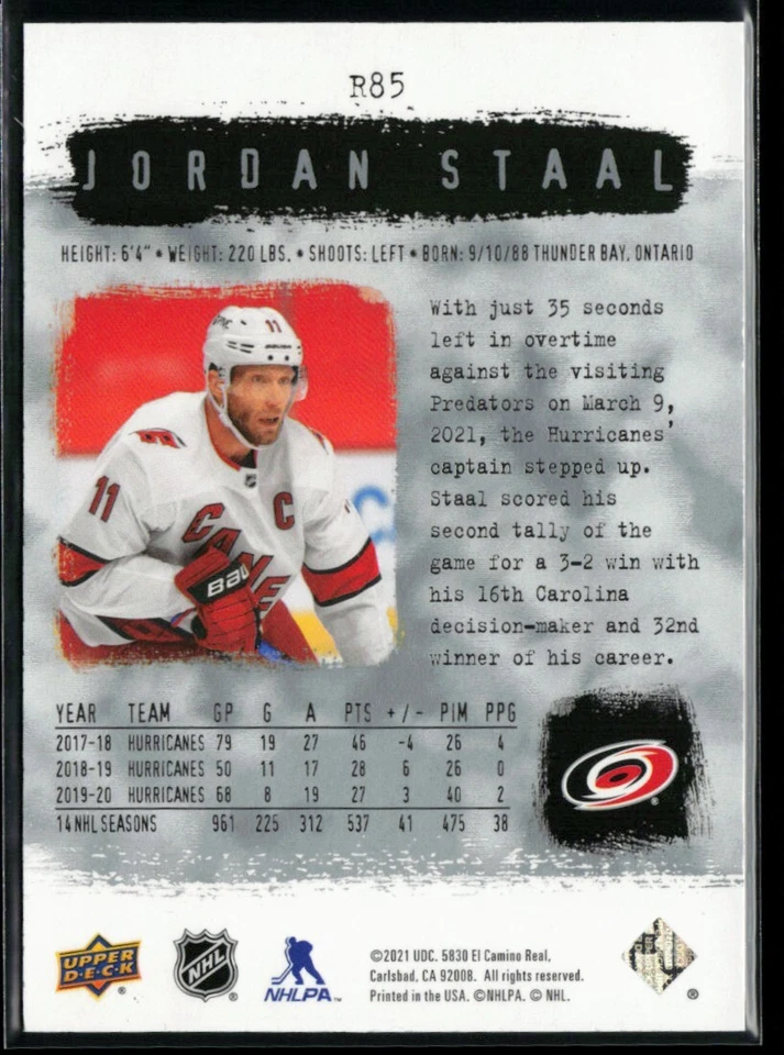 2020-21 SP Authentic 2000-01 Retro #R85 Jordan Staal - Image 2 of 2