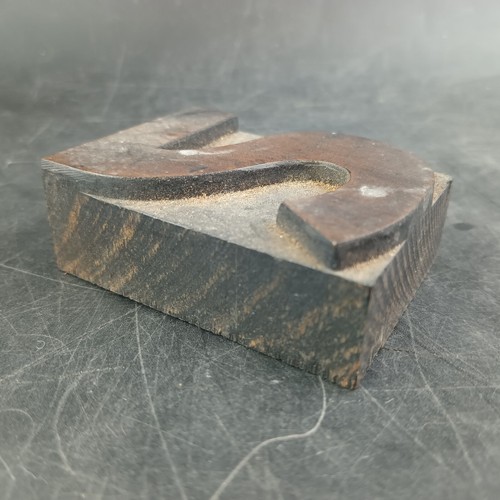 NUMBER 2 TWO Vtg Wood & Metal Letterpress Print Type Printers Block Cut 2.5" - Picture 7 of 9