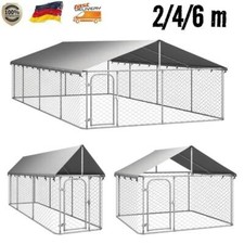 Outdoor Hundezwinger mit Dach Hundekäfig Hundehaus Außengehege Käfig Tierhaus