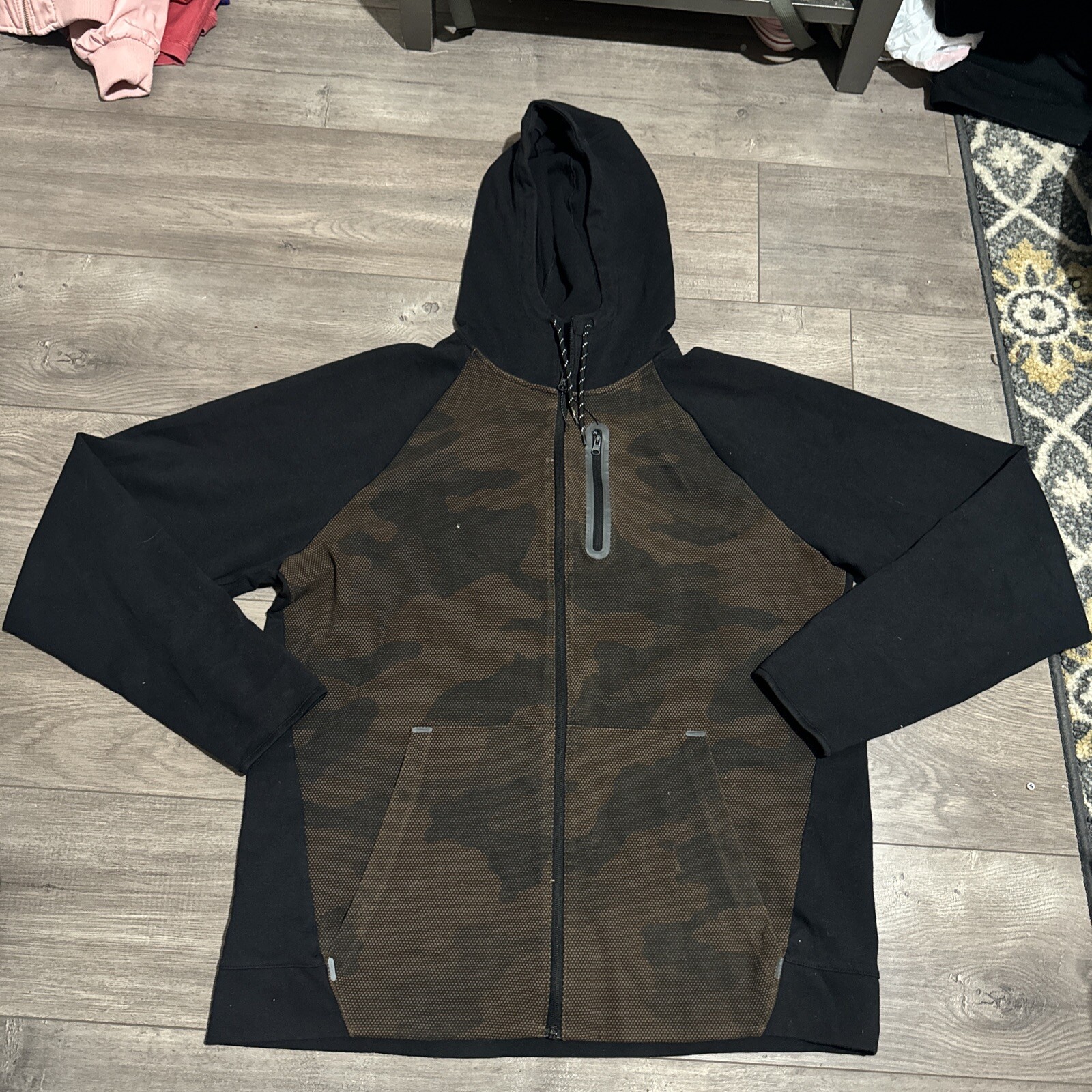 Old Navy Active Full Zip Go Dry Hoodie Sweatshirt Adult XL Camo