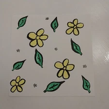 6x6 Inch Acrylic Painting Impressionism Original Art Title Last Spring Flowers A