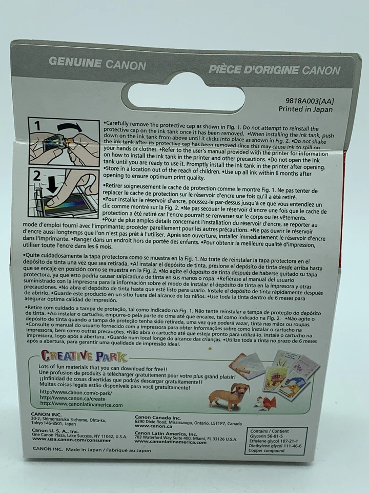 Genuine Canon BCL-16 Color PIXMA Ink Cartridge Tank NEW OEM - Image 4 of 4