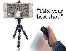 Mini Flexible Octopus Tripod Remote Bluetooth Shutter for iPhone Android Cameras