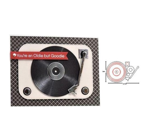 Taquetes de metal reproductor de discos plantillas de corte hágalo usted mismo álbum de recortes decoración grabado - Imagen 4 de 4