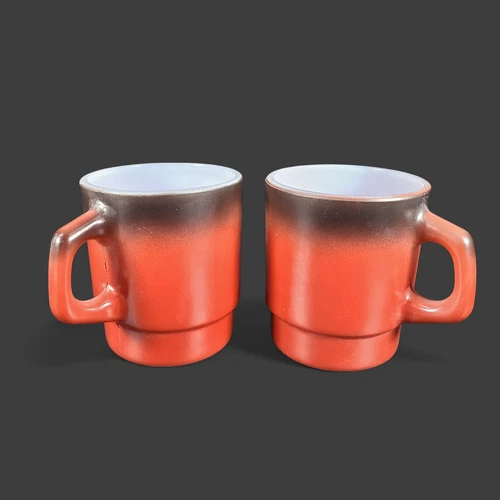 Anchor Hocking Fire King 8 oz. Coffee Mug Anchor Hocking Stackable Pair