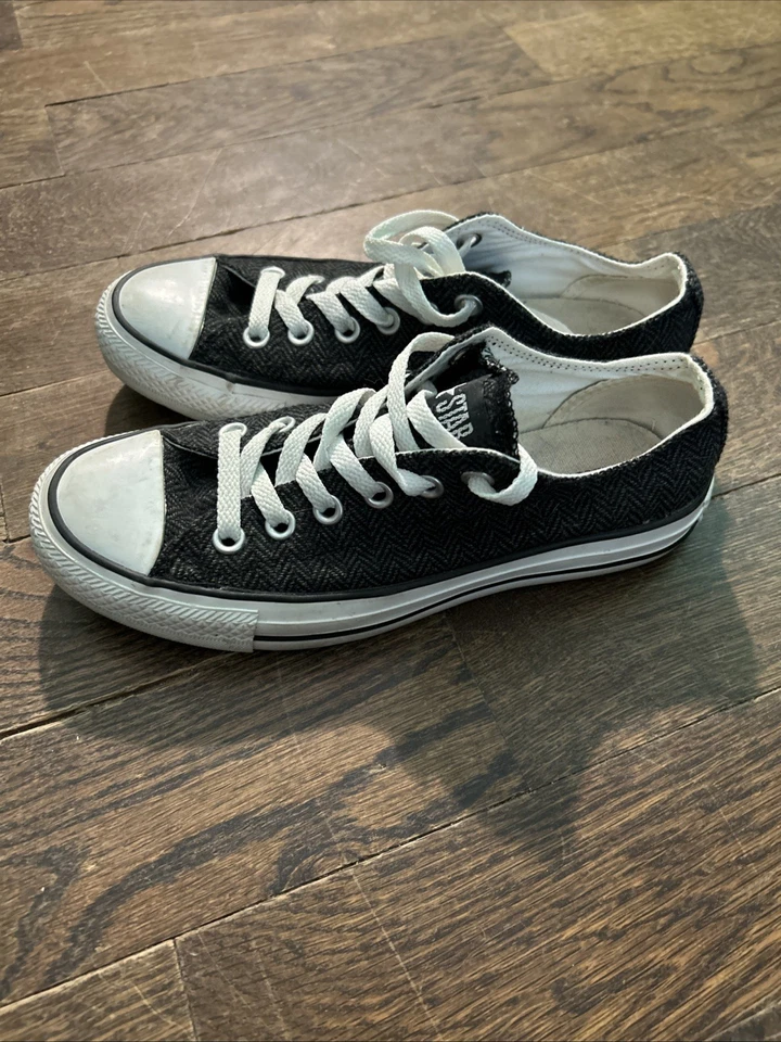 Zapatos unisex Converse All Star negros y grises espiga para mujer 6,5 hombres 4,5 Foto 4 de 4