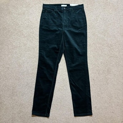 NWT LOFT The Skinny Pants Womens 10 30 Green High Rise Corduroy Stretch Jegging