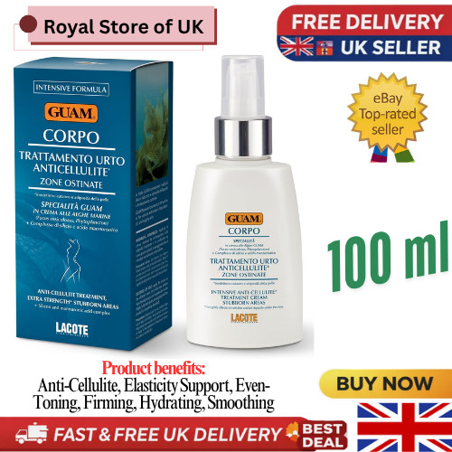 GUAM Seaweed Anti Cellulite Cream for Women with Firming Peptides, Proteins & M