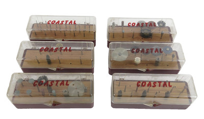 Vtg  Coastal Dremel Type Rotary Tool Router Drill Bits, Wheels, Attachments Lot