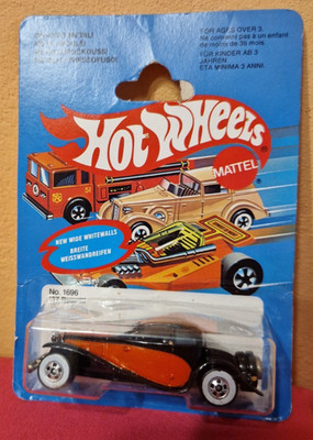 Mattel Hotwheels,Vintage,Nr.1696,37 Bugatti,wie Neu+OVP,1:64,Karte,1982,selten