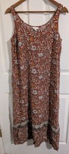 J. Jill Womens Dress Floral Maxi Sleeveless Flowers Brown Size Medium