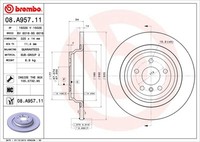Pack Von 2 - Bremsscheibe 08.A957.11 Brembo FüR MERCEDES-BENZ