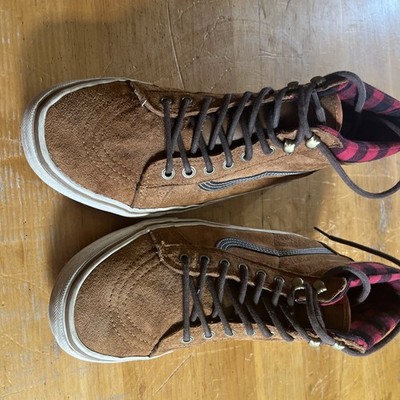 Vans Sk8-Hi MTE Brown Suede Scotchgard Boots Mens 11.5 Plaid Lined Hiking Outdoo Vans | Shoes | Vans Lace Up Lumberjack Style Boot | Poshmark main image 3