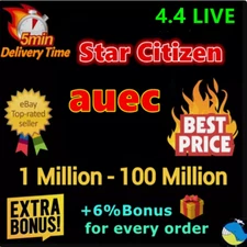 Star Citizen aUEC🎁1 -300 Million +6% Bonus🎁Alpha UEC 4..4 ✔️Fast Virtual Item