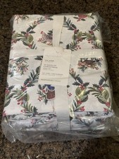 Pottery Barn 12 Days of Christmas Sheet Set, Multi, Cal King - NWT