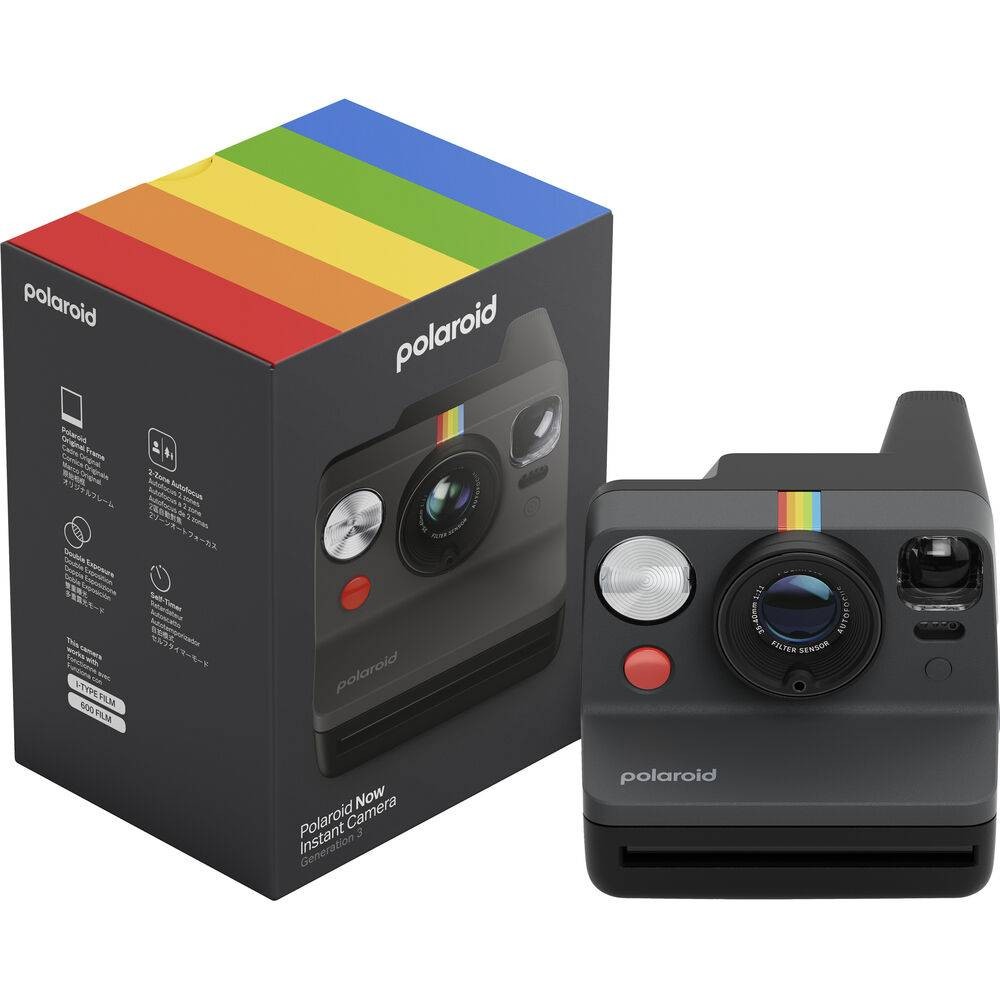 Polaroid Now+ Generation 3 Instant Camera, Black - Image 2