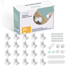 Magnetic Cabinet Locks Baby Proofing 20 Locks  2 Keys , Child Safety Magnet Lo