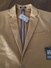 Express Slim-Fit 4-Way Hyper Stretch Tan/Khaki Jacket Men s 36s NWT