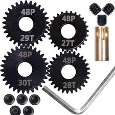 5mm Pinion Gear 48p Set 27T 28T 29T 30T Shaft Bore Standard For Rc Cars