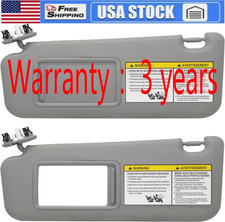 Driver Left Side Gray Sun Visor Fit For 2006-2012 Toyota RAV4 74320-42501-B2 US*