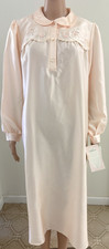 NWT Vtg Barbizon Sleepwear Pink Ballet Gown PJ Embroidered Flower Lace Size S