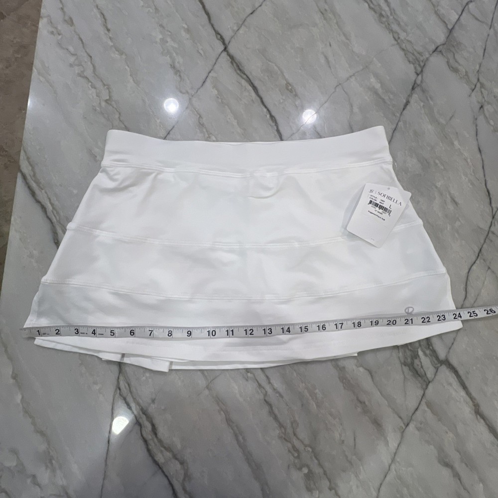 Sofibella 13" White Pleated Golf & Tennis Skort for Women - Size Large NWT $70