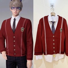 Anime Love and Deepspace Xavier Cardigan Sweater Coat Clothing Cosplay Costume