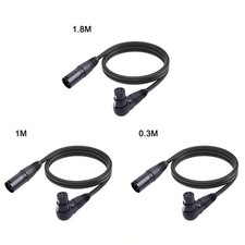 Premium XLR Mic Extension Cable 90 Degree Female to Straight Male for Studio