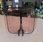 Vtg Pyrex Cranberry Glass Brownie Baking Dish 222-R 8x8"