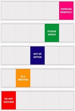 Office Door Sign,Do Not Disturb/Please Knock/Out of Small Signage, Silver