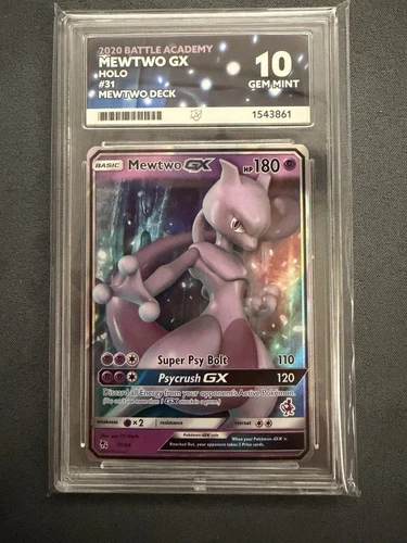 Pokémon TCG Mewtwo GX 31/68 Battle Academy Holo Graded ACE 10 Gem Mint *Low Pop*