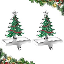 Christmas Stocking Holders for Mantle Set of 2, Heavy Duty 3D 2PCS-Tree