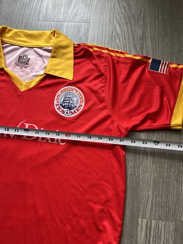 RARE Admiral Jacksonville Armada Tea Men NASL Soccer Jersey Large Gafa - Bild 7 von 9