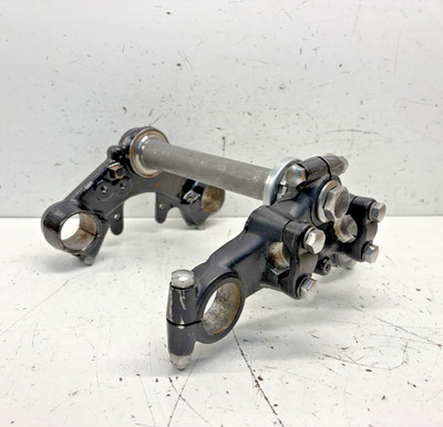 Yamaha DT250 DT360 DT400 Triple Tree / Steering Yolk Assembly + Hardware / CLEAN