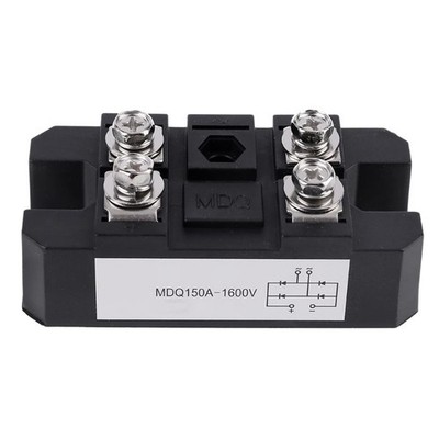 Black Single-Phase Diode Bridge Rectifier 150A Amp High Power 1600V Durable