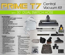 Titan Prime Deluxe Central Vacuum Kit with 6 ft Pigtail And Power Nozzle With...