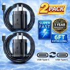 2 Pack 25w USB-C Super Fast Charger+6FT Cable FOR Samsung Galaxy A14 A15 S23 S24