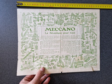 MECCANO 1922  La Mécanique pour tous " 26 cm x 34 cm original